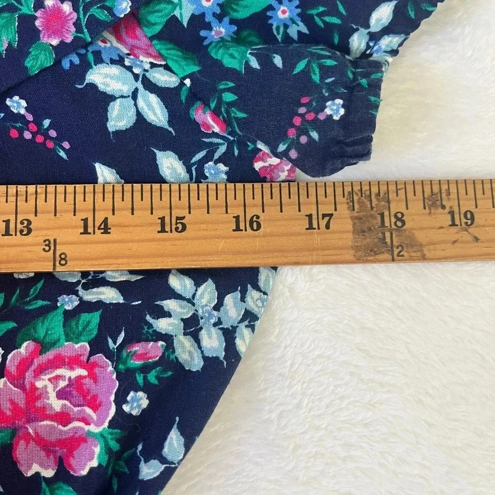 The Little Trotter Inc Sz 14 Girls 80s Boat Neck Floral Crinoline Party Dress